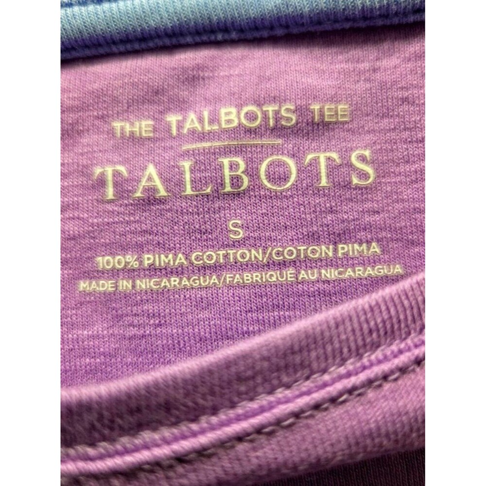 Talbots Women's  Light Purple Shade 3/4 Sleeve 100% Pima Cotton Knit Top Size: S - Picture 9 of 11